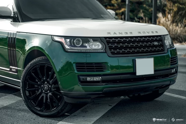 Land Rover wrap white and green (3)