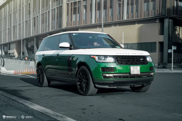 Land Rover wrap white and green (7)