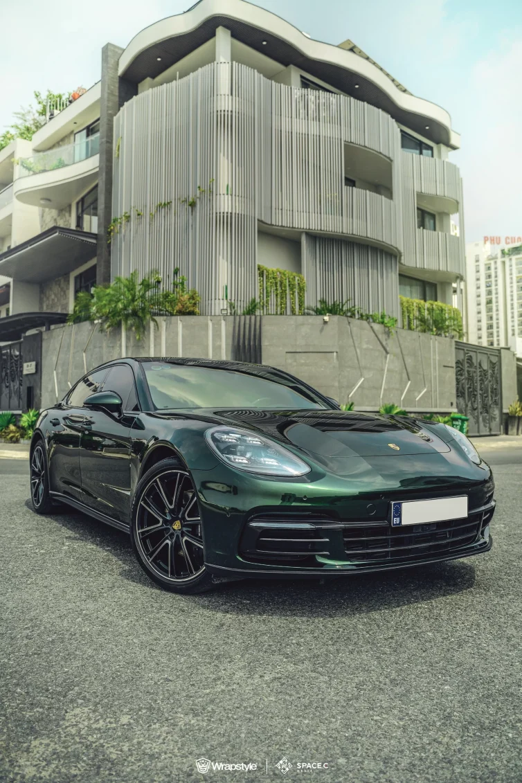 Porsche Panamera - Midnight Green Wrapping (9)
