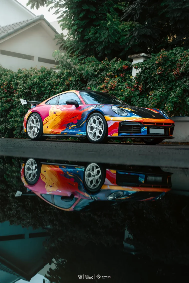 Porsche 911 colorful wrap (2)