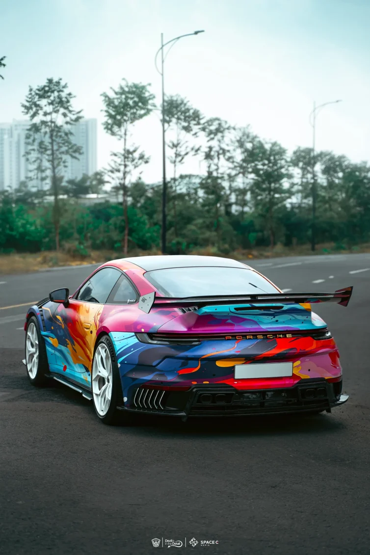 Porsche 911 colorful wrap (5)
